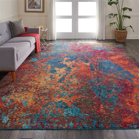 Nourison Celestial Colorful Abstract Atlantic Area Rug - Walmart.com ...