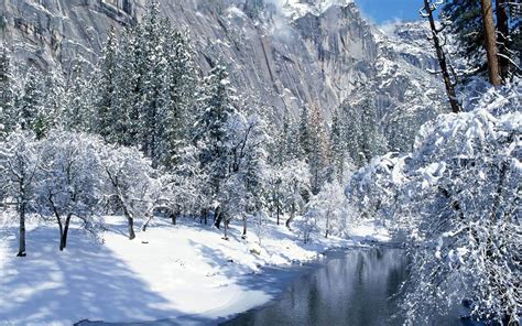 creek in the snowy mountains-winter scenery HD Wallpaper Preview ...