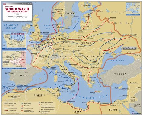 World War II, The European Theater Map | Maps.com.com