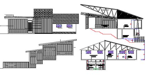 Coffee Processing Plant Section and Elevation Details dwg file - Cadbull