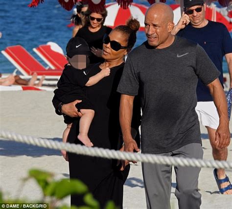 Janet Jackson dotes on son Eissa Al Mana on Miami Beach | Daily Mail Online