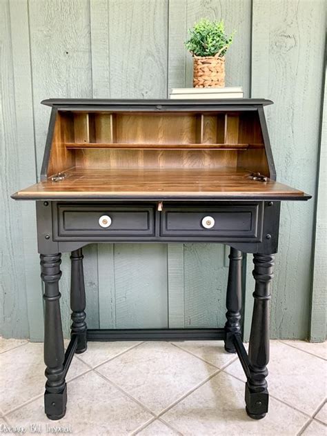 Small Secretary Desk Makeover - Average But Inspired | Secretary desk ...