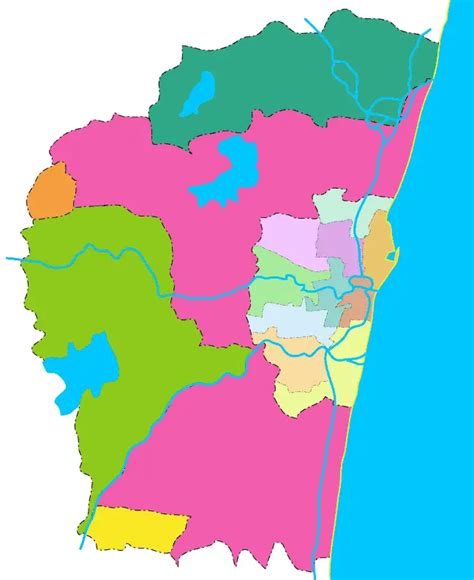 Districts Map of Chennai - Mapsof.Net