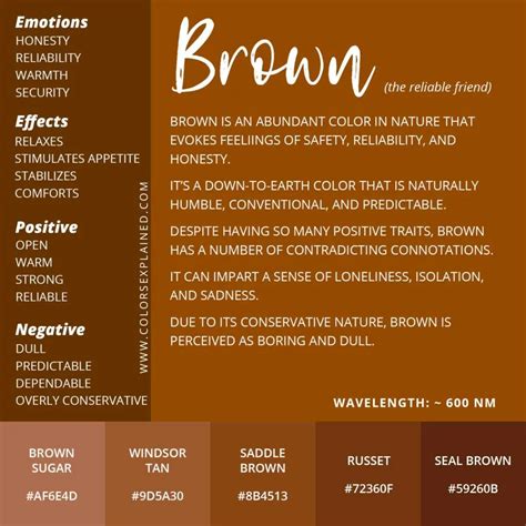 Brown Color Meaning Psychology