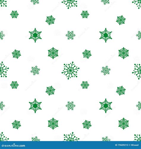 Snowflake Green White Background Stock Vector - Illustration of ...