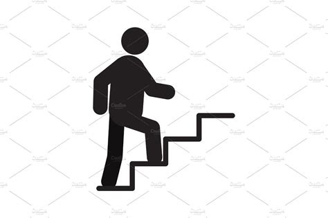 Person Walking Up Stairs Clipart - Janainataba