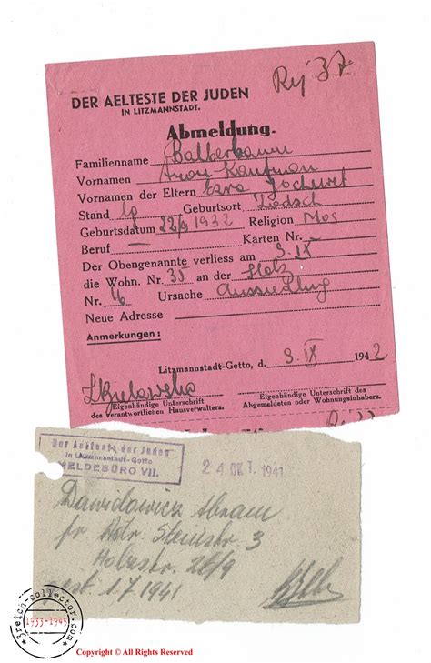 WW2 Concentration camp KL original items - Holocaust - 2 Documents from ...