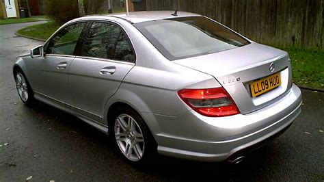 2009 MERCEDES C220 CDI AMG SPORT SALOON AUTO SILVER MERCLAND - YouTube