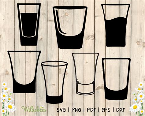 Shot Glasses SVG Bundle, Alcoholic Drink, Drinking Party, Liquor SVG, Vector Clipart, Pour Me A ...