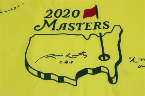 Lot Detail - Jim Nantz Signed Masters Flag w/'Hello Friends/CBS/A Tradition Unlike Any Other ...