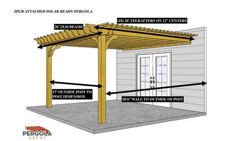 CRAIG D 20X20 ATTACHED SOLAR READY PERGOLA - BASE PRICE $ 7280.00 ...