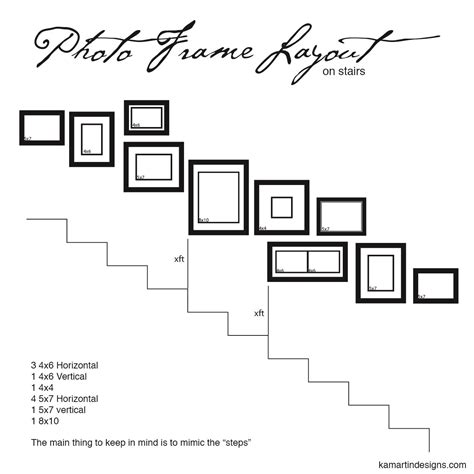 Photo Frame Layout on stairs. This is how I designed my photo wall for our living room! | Frame ...