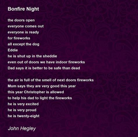 Bonfire Night Poem by John Hegley - Poem Hunter