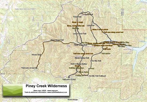 piney-creek-wilderness-trail-map - Ozarks Walkabout