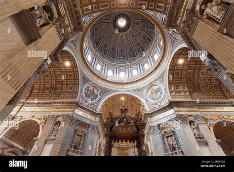 Interior, Dome, Saint Peter's Basilica, Basilica di San Pietro, Vatican ...