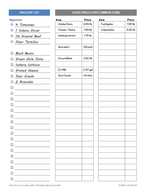 Grocery List Templates | 11+ Free Printable Docs, Xlsx & PDF Formats, Samples, Examples,