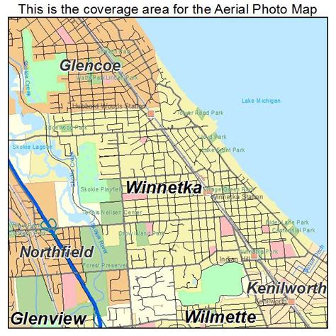 Aerial Photography Map of Winnetka, IL Illinois