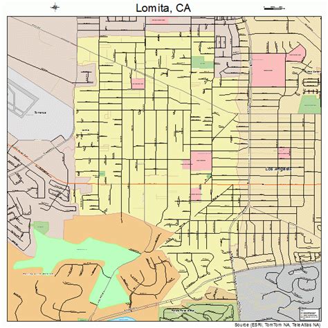 Lomita California Street Map 0642468