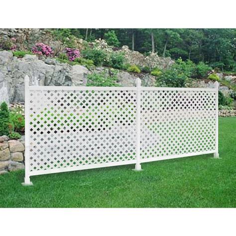 SnapFence 3 ft. H x 4 ft. W White Modular Vinyl Lattice Fence Panel (4-Pack) | Lattice fence ...