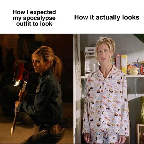 Buffy The Vampire Slayer Funny, Sarah Michelle Gellar Buffy, Expectation Vs Reality, Buffy ...