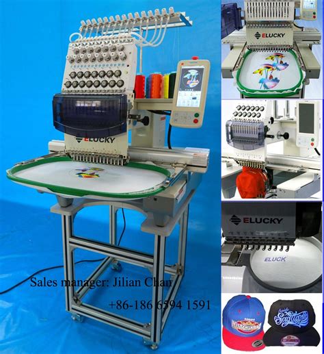 Commercial Single Head Computerized Embroidery Machine for Flat Cap T ...