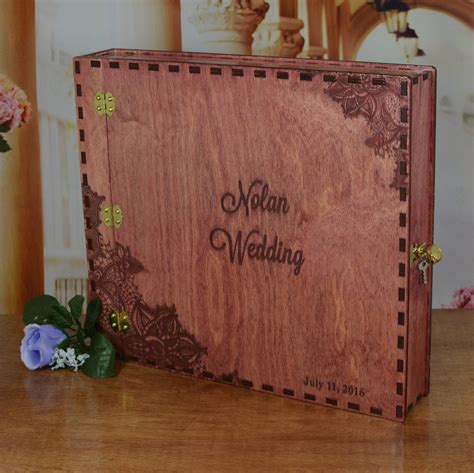 Wedding Photo Album or Scrapbook 12X12 with Padlock and Keys Personalized by You