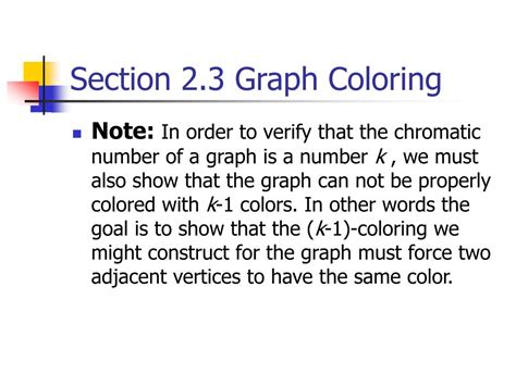 PPT - Section 2.3 Graph Coloring PowerPoint Presentation, free download ...