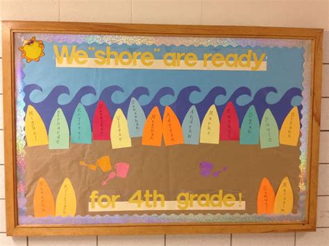 We "shore" are ready for 4th grade! (Bulletin Board) | Summer bulletin ...