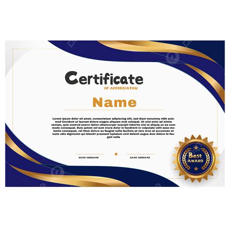 Blue Certificate Template Template Download on Pngtree