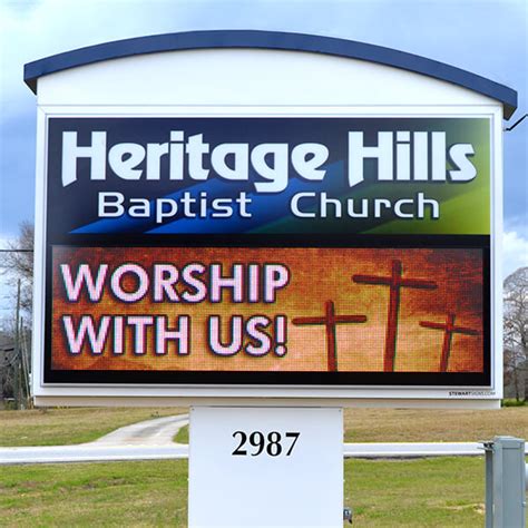 Church Sign for Heritage Hills Baptist Church - Conyers, GA