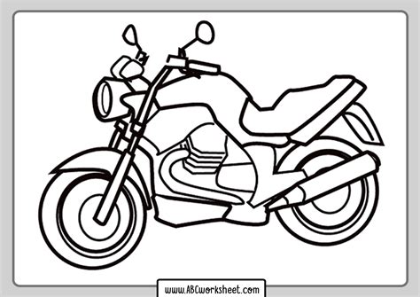 Free Printable Motorcycle Coloring Pages For Kids