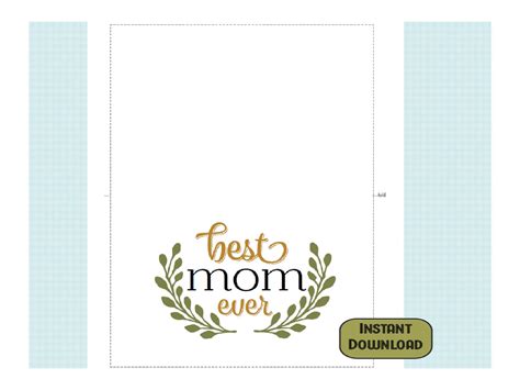 Best Mom Ever Printable Greeting Card - Etsy