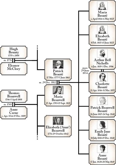 The family tree of the Bronte family | Charlotte bronte jane eyre, Bronte sisters, Jane eyre