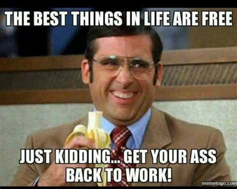 21 Back to Work Memes - "The best things in life are free. Just kidding ...