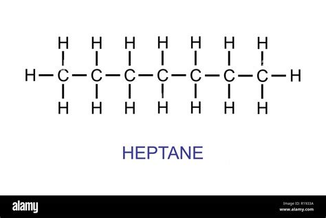 The illustration of the heptane structural formula Stock Vector Image ...