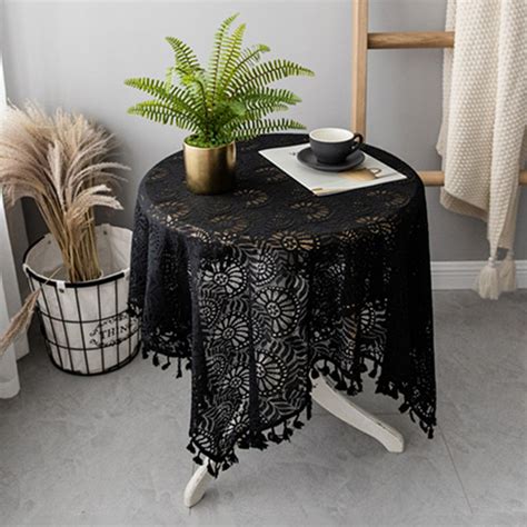 Blcak Lace Tablecloth for Living Room Rectangle Tablecloth - Etsy