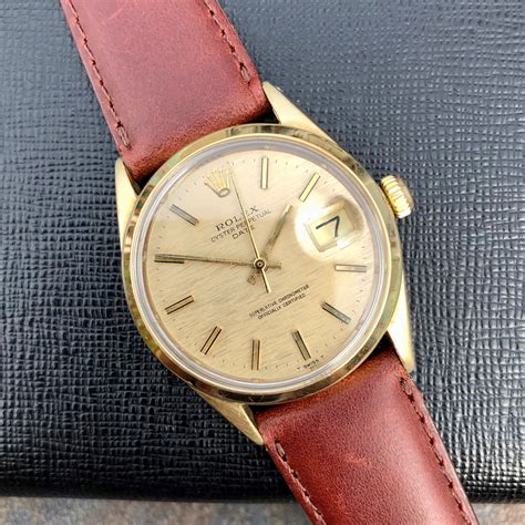 Vintage Rolex Date 1550 14K Gold Capped Steel Oyster Perpetual Cal 1570 ...