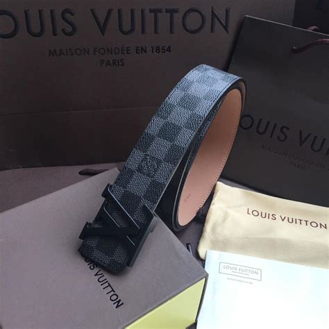 Matte Black Louis Vuitton Belt 42cm Thick Leather... - Depop