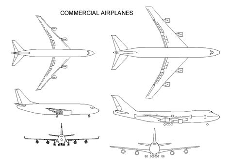 Commercial airplanes designs are given in this AutoCAD model. This is ...