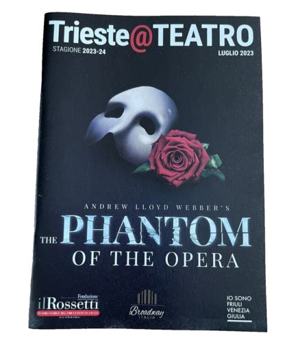 THE PHANTOM OF THE OPERA A5 PROGRAMME TRIESTE ITALY RAMIN KARIMLOO BRADLEY JADEN | eBay