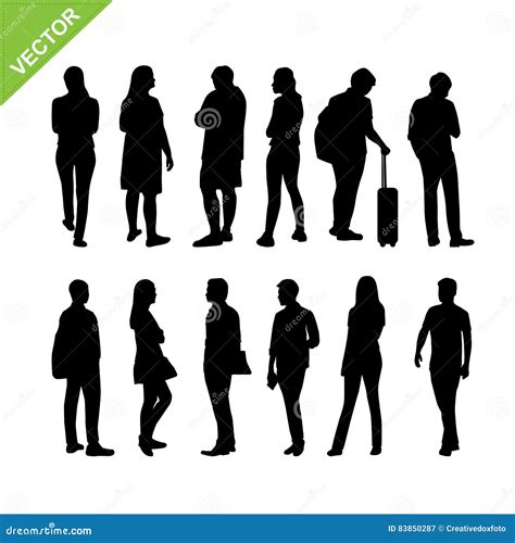 People silhouettes vector stock vector. Illustration of family - 83850287