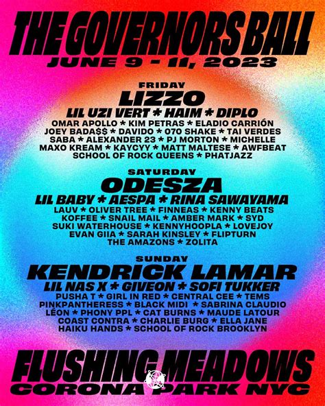 Lizzo, Odesza and Kendrick Lamar announced to headline Governors Ball 2023