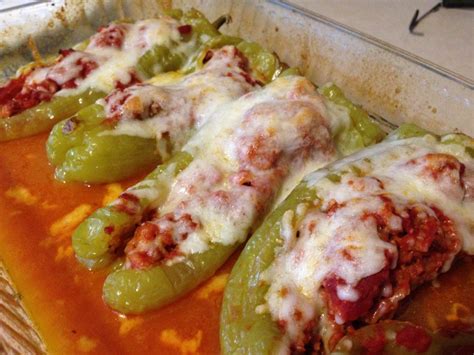 Sausage Stuffed Cubanelle Pepper | Stuffed peppers, Hot pepper recipes ...