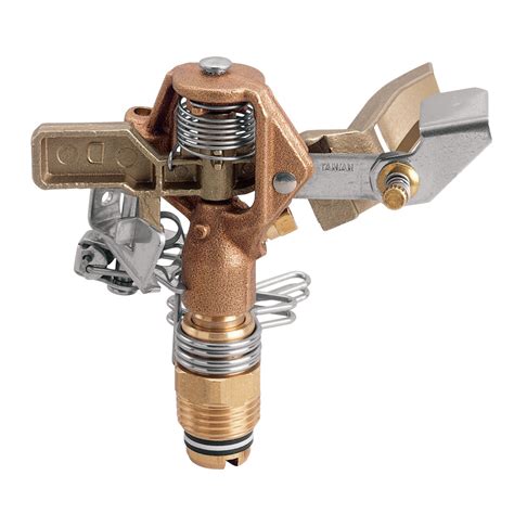 Orbit 1/2 Inch Thread Brass Impact Impulse Sprinkler Head for Lawn Watering - 55032 - 55032 ...