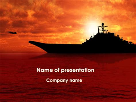 Heavy Aircraft Carrying Cruiser Presentation Template for PowerPoint ...