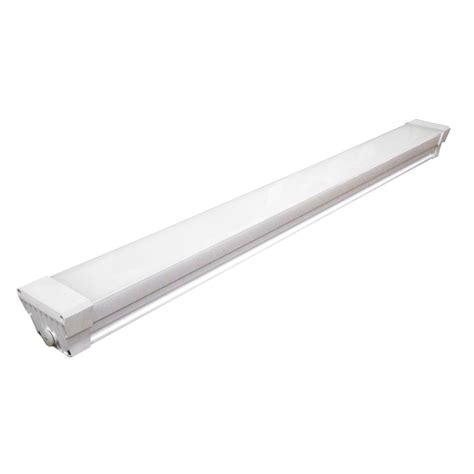 NICOR Lighting Vaportite Series 300-Watt White 4 ft. Integrated LED Vaportite Strip Light in ...