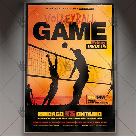 Volleyball Flyer Template Free