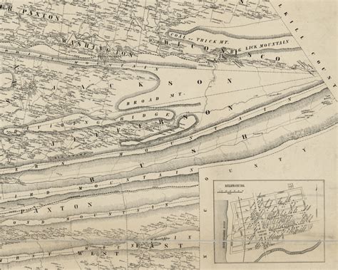 Jefferson Township, Pennsylvania 1858 Old Town Map Custom Print ...