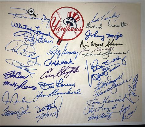 Charitybuzz: New York Yankee's Legends Photograph Signed by 30+ Players