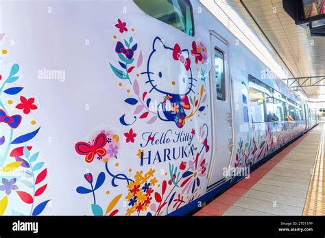 Osaka, Japan - March 28 2023: Hello Kitty Haruka Express operated by JR ...